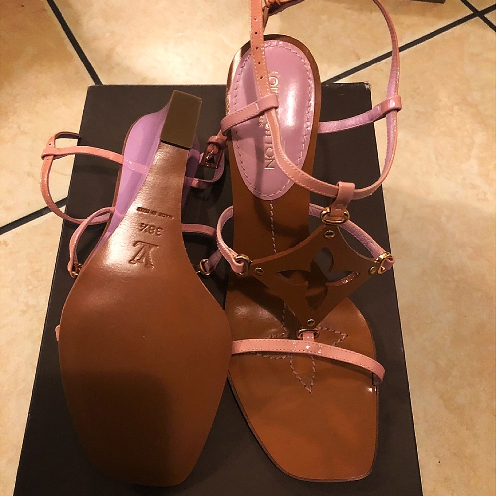 PINK  LV SANDALS!!